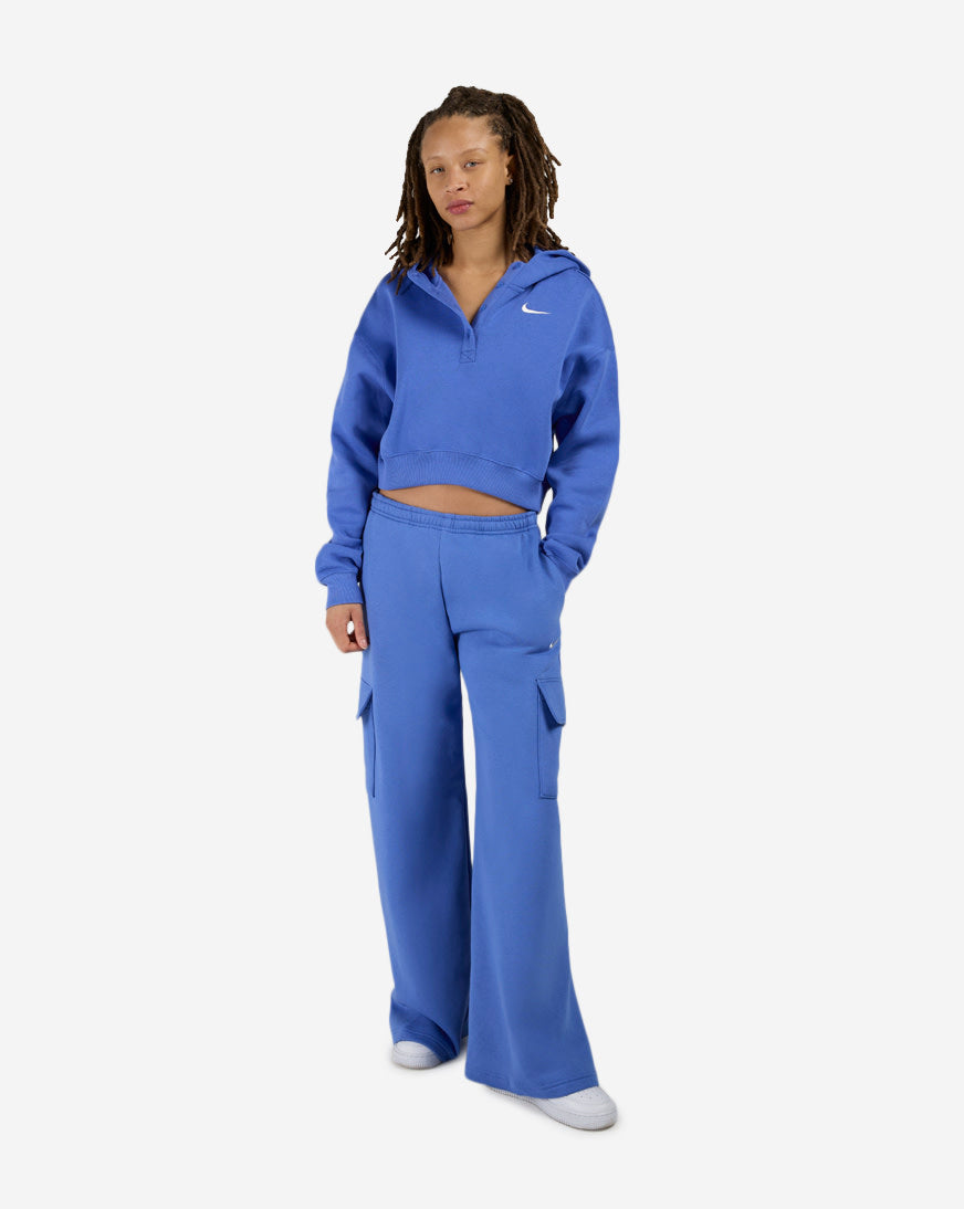 NSW Phoenix Fleece Oversized Cropped Henley Hoodie