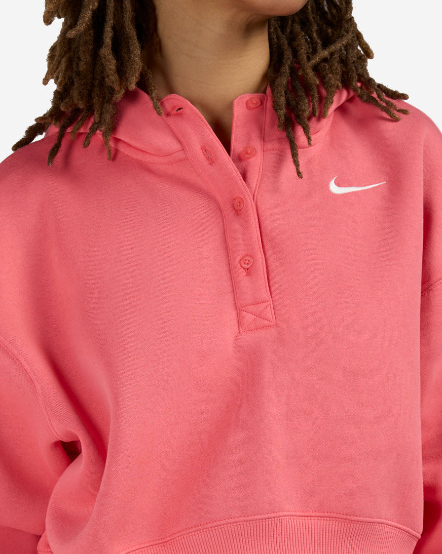 NSW Phoenix Fleece Oversized Cropped Henley Hoodie