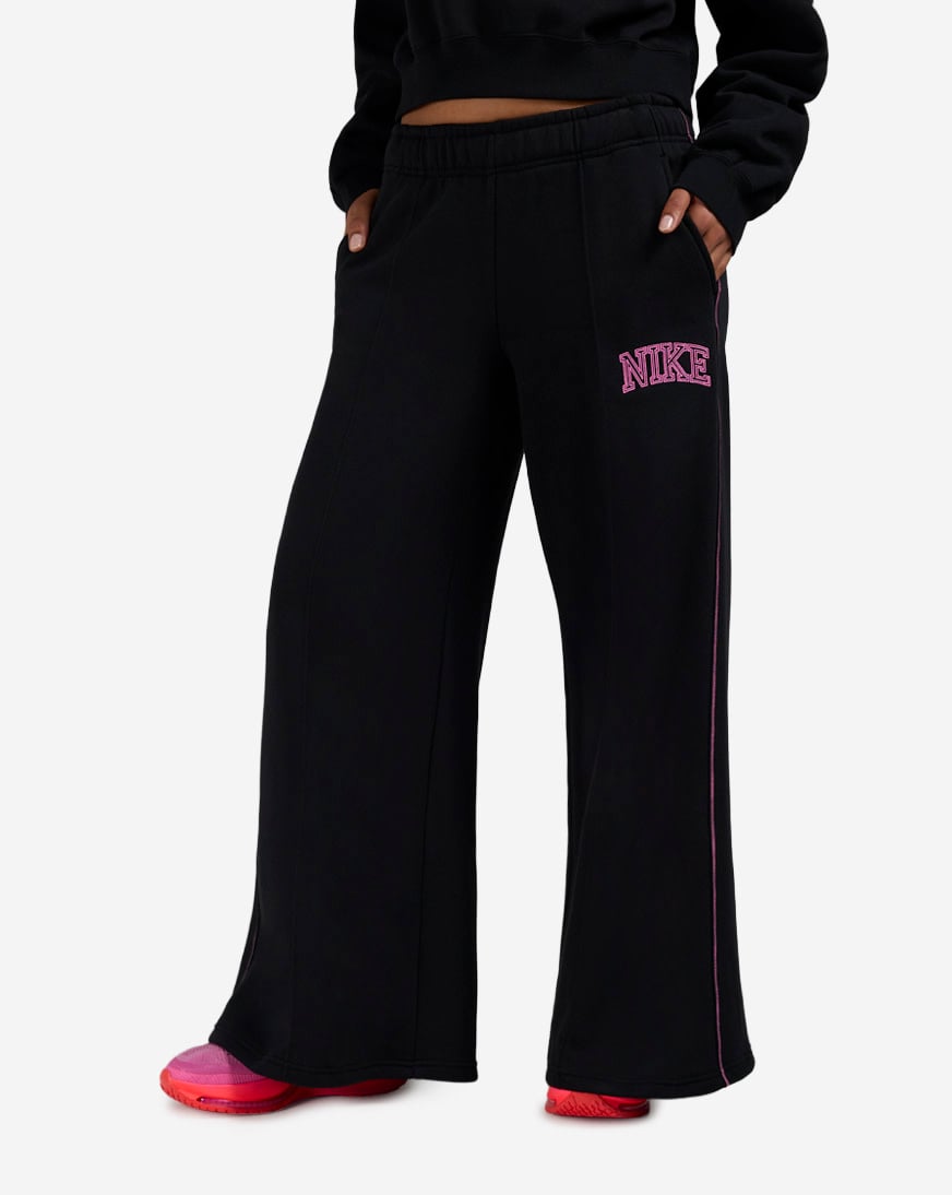 NSW Phoenix Fleece Wide-Leg Contrast Sweatpants
