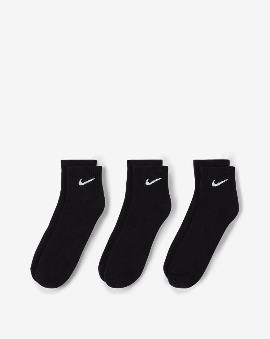 3Pk Everyday Quarter Cushion Socks