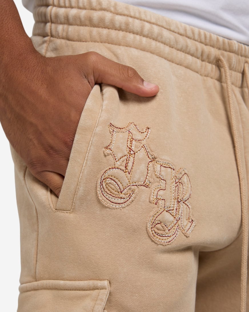 Rhinestone Dystopia Cargo Fleece Pant