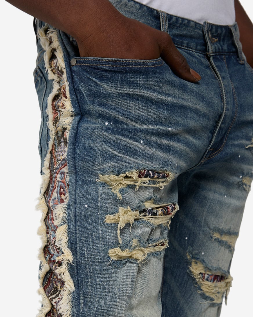 Stacked Tapestry Jean
