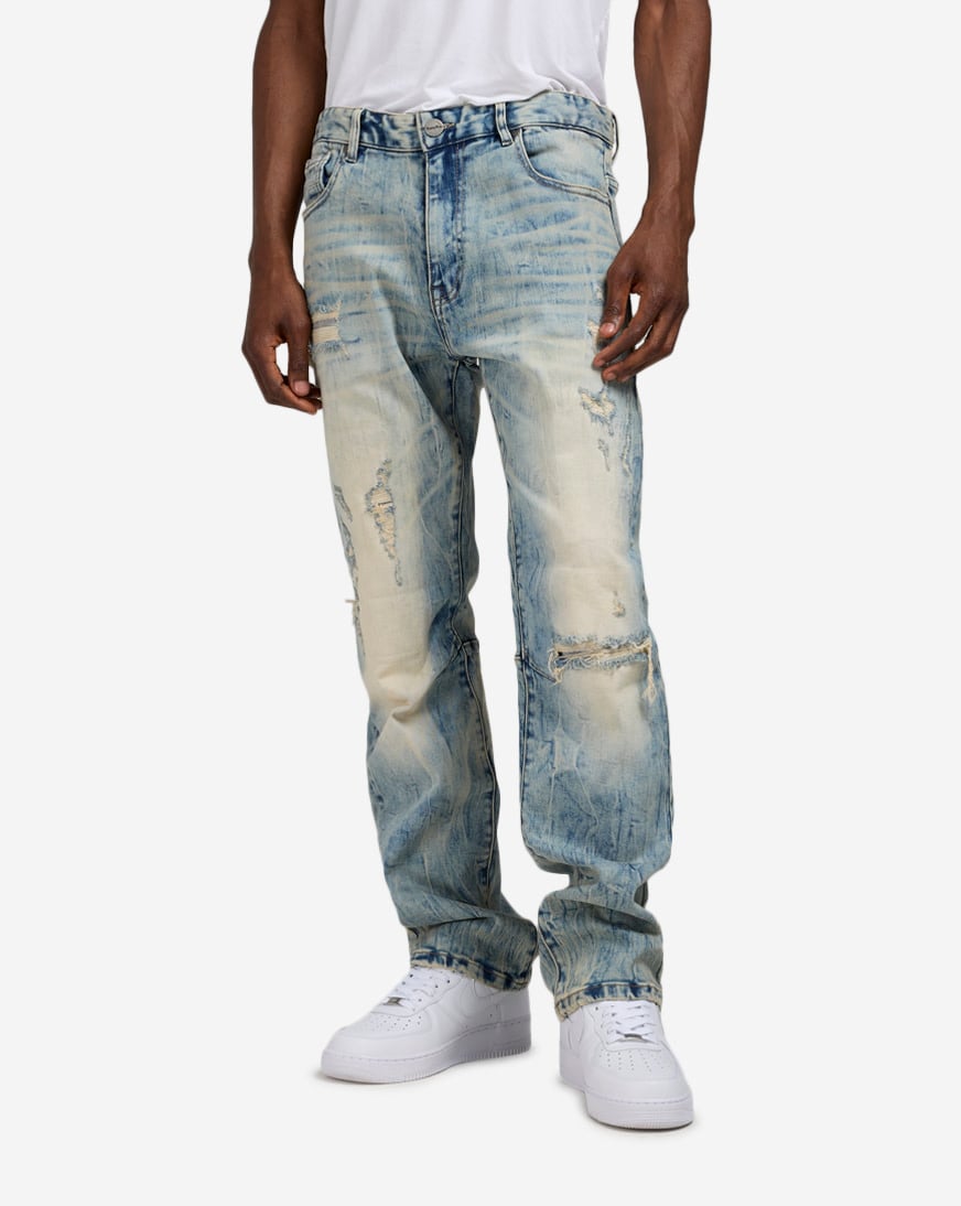 Vintage Wash 5Pkt Straight Jeans
