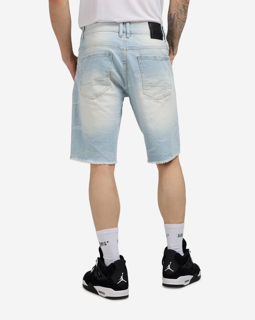 Distressed Rip and Repair Denim Short