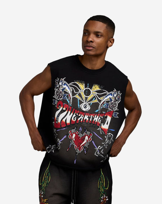 Printed Terry Muscle Tank