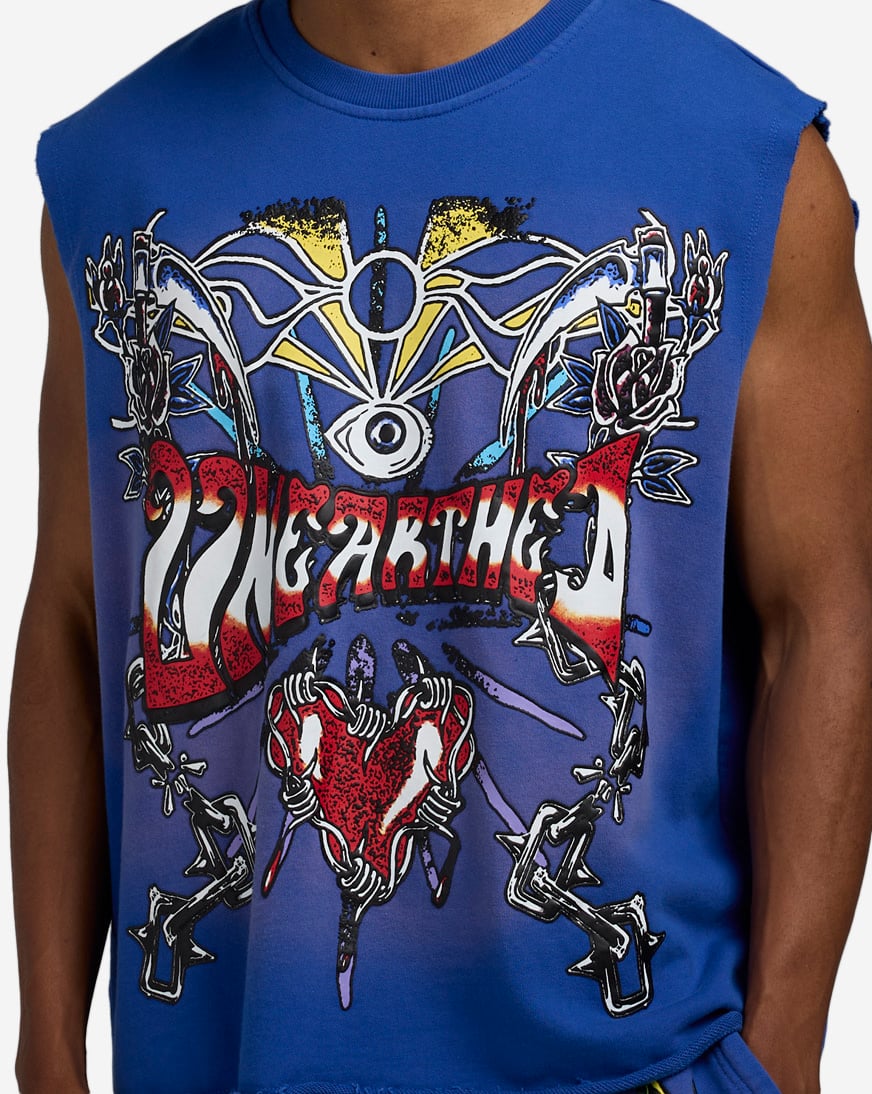 Printed Terry Muscle Tank