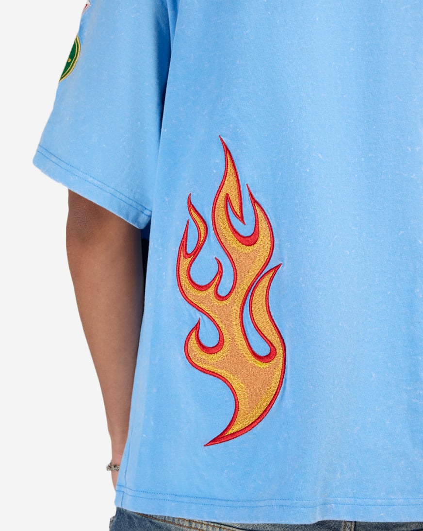 Multi Embroidery Patched Tee