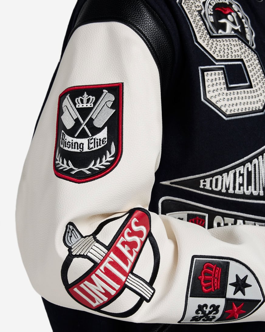 Luxe Legacy Wool Varsity Jacket