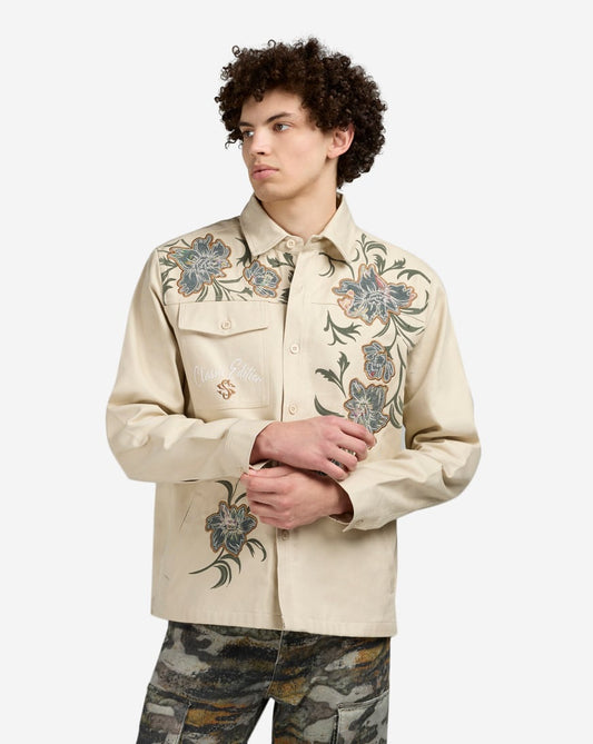 Tapestry Twill Long Sleeve Overshirt