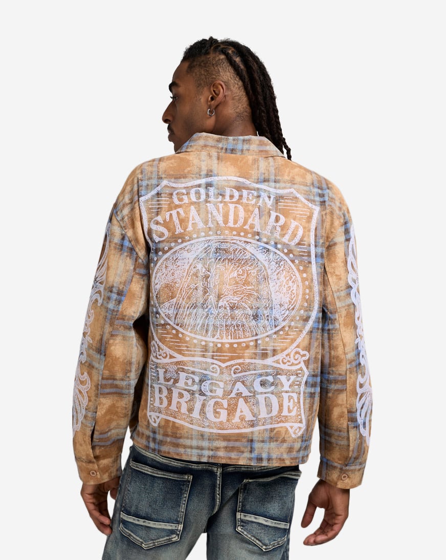 Grandeur Plaid Long Sleeve Woven Shirt