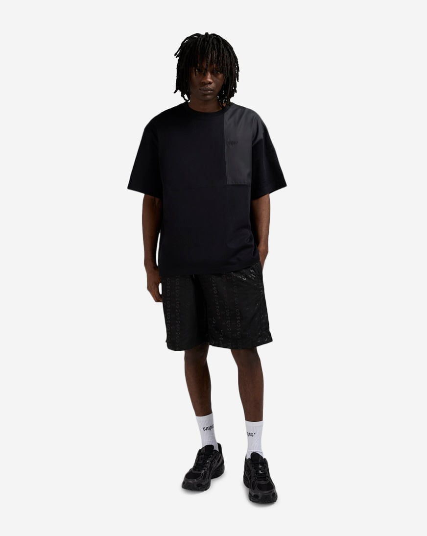 Oversized Contrast Fabric Tee