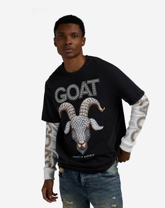 Goat Pendant Long Sleeve 2 Fer Tee