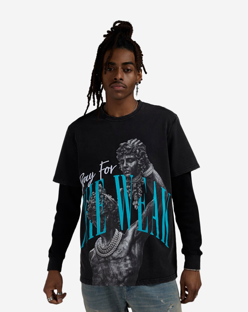 Pray For The Weak Long Sleeve 2Fer Tee