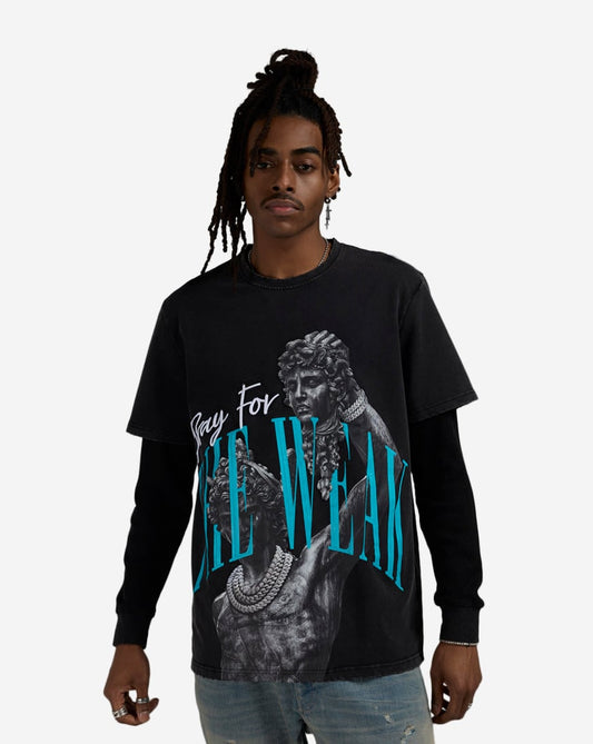 Pray For The Weak Long Sleeve 2Fer Tee