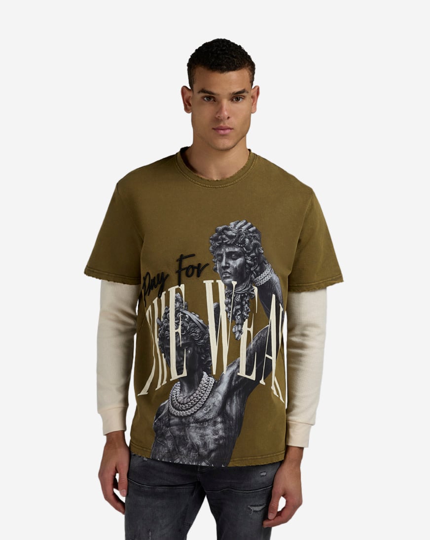 Pray For The Weak Long Sleeve 2Fer Tee