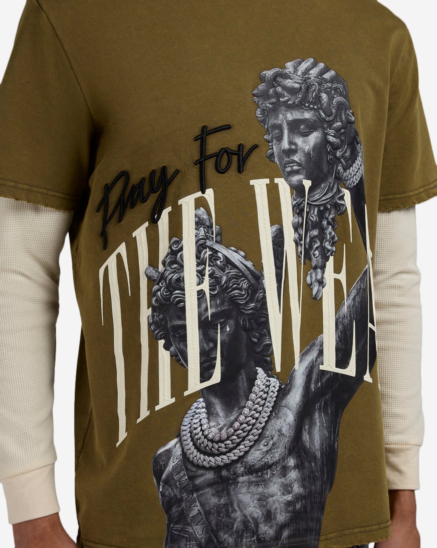 Pray For The Weak Long Sleeve 2Fer Tee