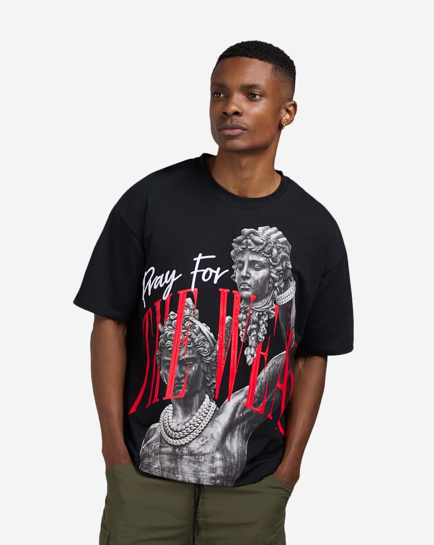Pray For The Weak Cropped Tee