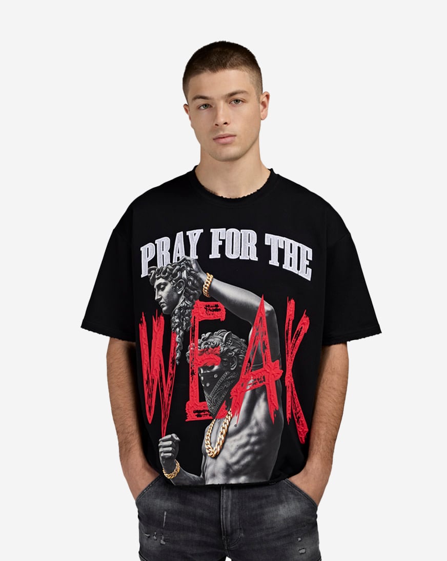 Pray For The Weak Cropped Tee