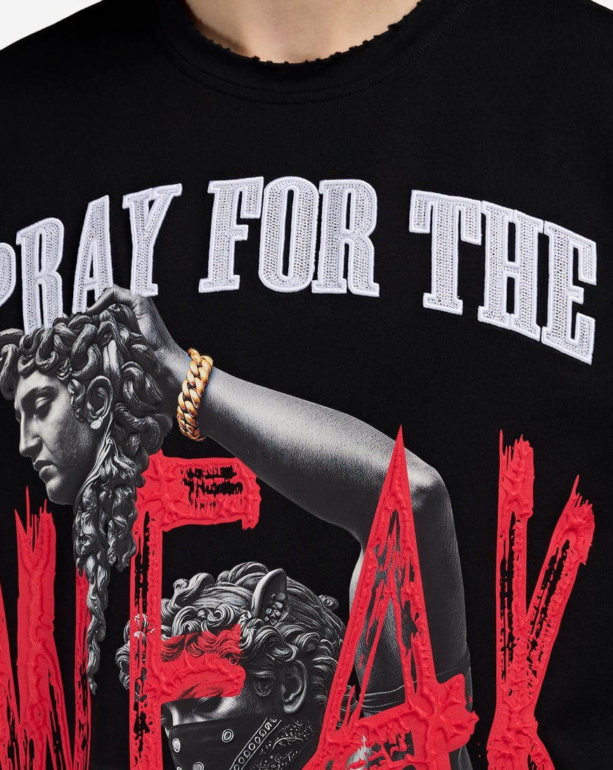 Pray For The Weak Cropped Tee