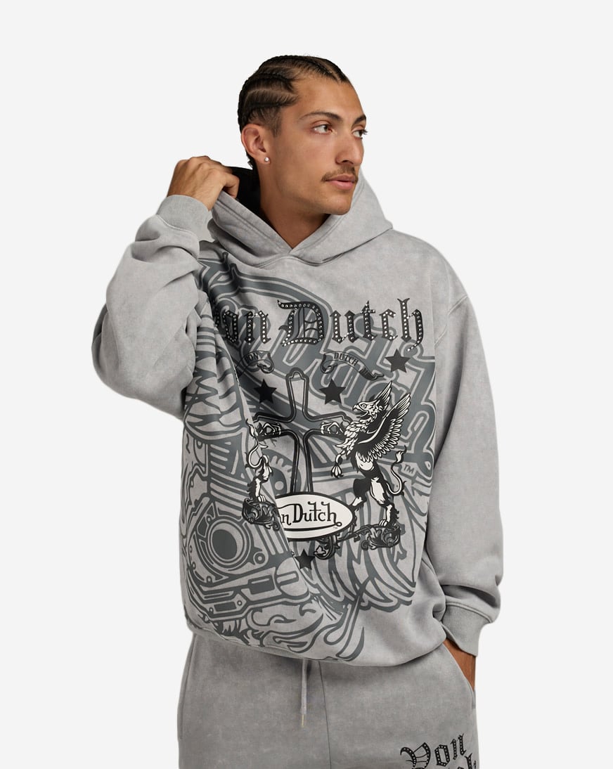 Printed Cross Hoodie