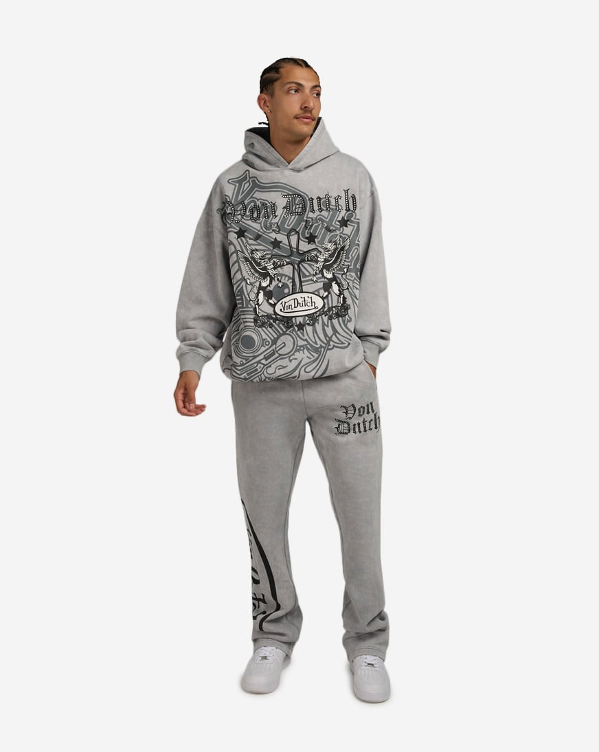 Printed Cross Hoodie