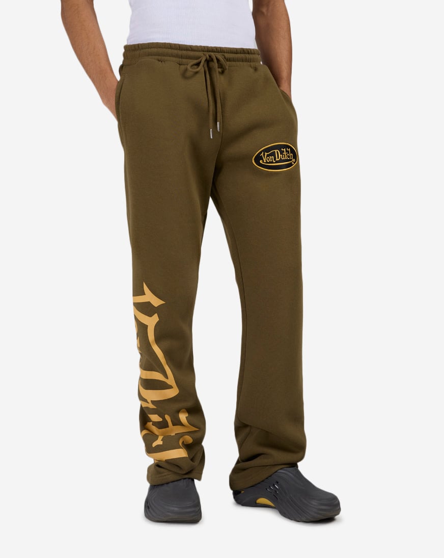 Embroidery Patches Stacked Joggers