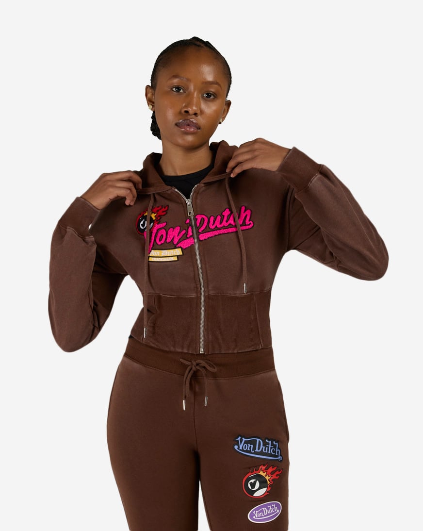 Full Zip Fleece Corset Hoodie