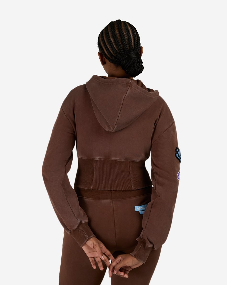 Full Zip Fleece Corset Hoodie
