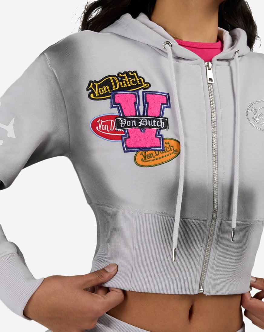 Full Zip Fleece Corset Hoodie