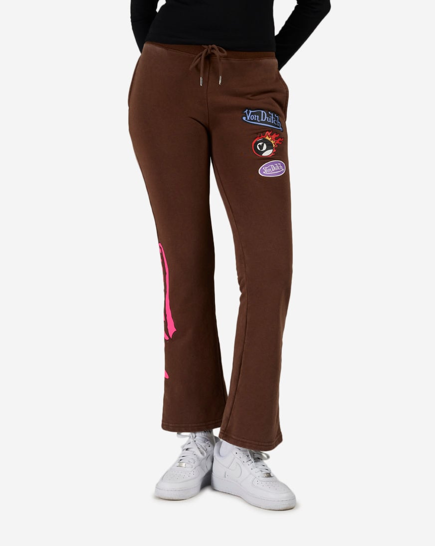 Fleece Patch Wide Leg Pants